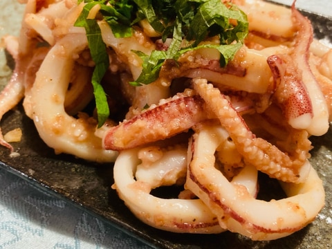 剣先イカのバター醤油炒め